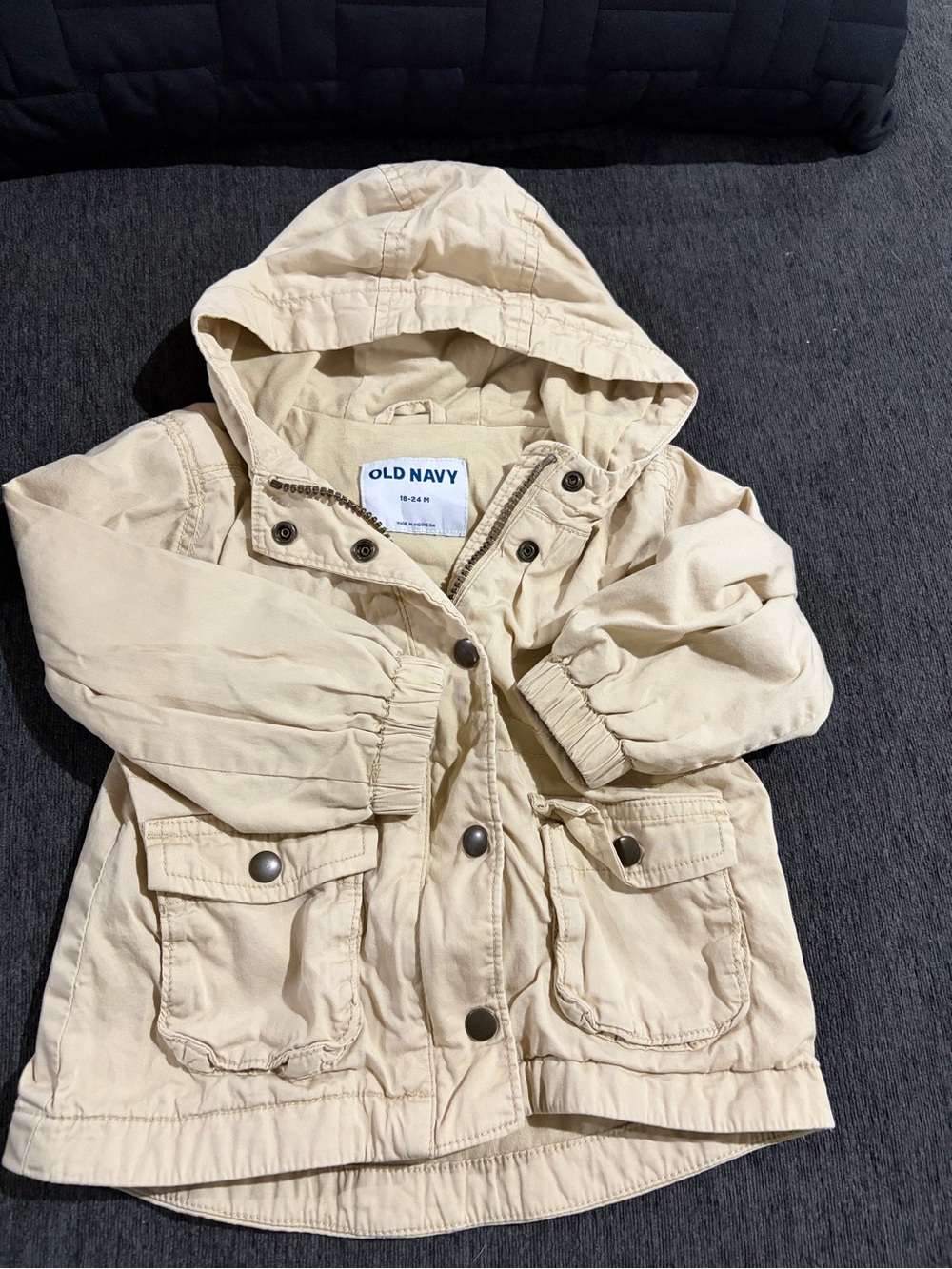 Old Navy Hooded Twill Utility Scout Jacket for Toddler Girls